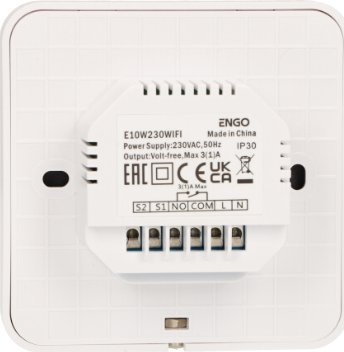 Termostat mur ENGO E10, digjital, 230 V, i bardhë