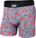 Boksa për burra SAXX Vibe Super Soft Boxer Brief, viskozë elastike, me dizajn I Heart Cowboys, gri me print