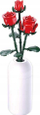 Set lodër Sluban Red Rose, 258 copa, lule 41.5 cm, vazo e bardhë