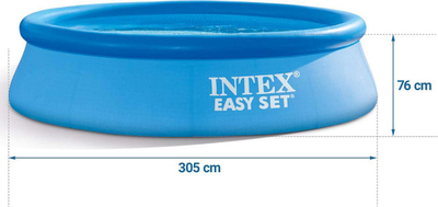 Pishinë oborri Intex Easy Set, 305 x 76 cm, set 2 në 1, blu