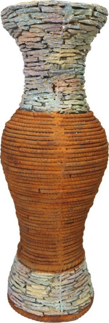 Vazo Saska, 23.5 x 23 x 63.5 cm, portokalli