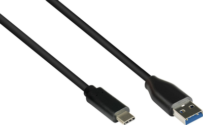Kabllo USB Good Connections GC-M0127, USB A në USB C, 1 m, e zezë