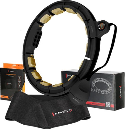 Set hula hop BR163 Sport HHM13, me magnet dhe peshë, ngjyrë ari
