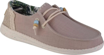 Këpucë të përditshme për goca Hey Dude Wendy Natural, memory foam, taban EVA, bezhë