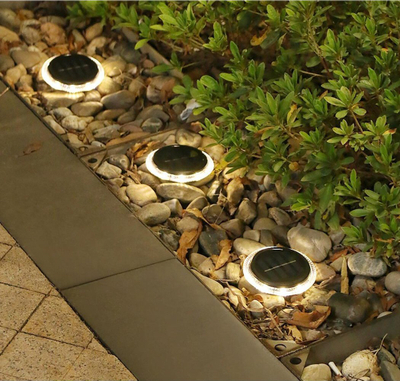 Lampë solare kopshti Saska Garden SP-6509, set 2 copë, e bardhë