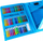 Set vizatimi Painting Set Board Pad, me valixhe dhe dërrasë A4, blu