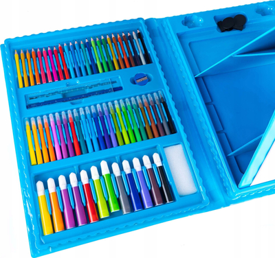 Set vizatimi Painting Set Board Pad, me valixhe dhe dërrasë A4, blu