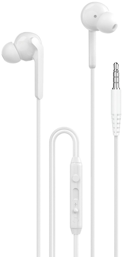 Kufje in ear Dudao X3+, me kabëll, minijack 3.5 mm, t'bardha