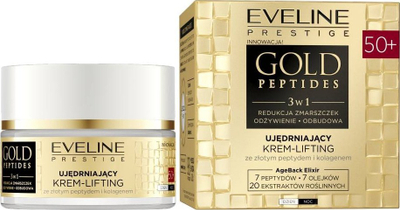 Krem fytyre Eveline Gold Peptides 3n1, lifting edhe forcuës, 50+, 50 ml