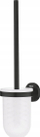 Set furçe tualeti Grohe Essentials New, montim në mur, gotë qelqi, e zezë matte
