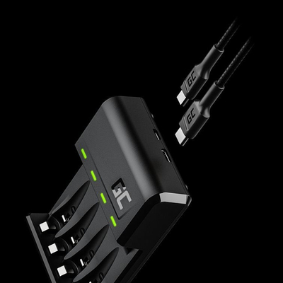 Karikues Green Cell GC Vital + 4 bateri AA, 2000mAh, Ni-MH, i zi