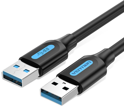 Кабел USB Vention USB 3.0, USB A во USB A, 0.5m, црн