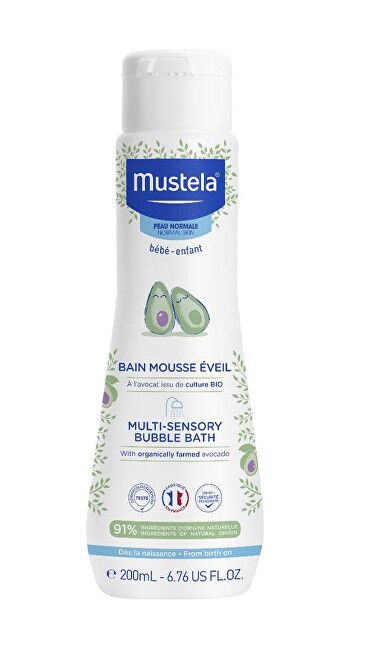 Lëng larës Mustela Multi-Sensory Bubble Bath, për bebe dhe fëmijë, 200ml