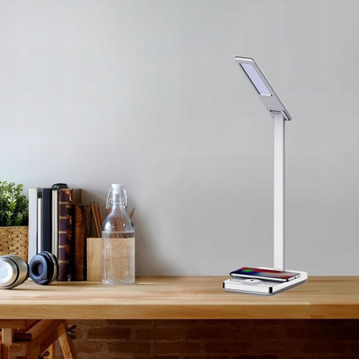 Llambë tavoline V-TAC VT-7505, LED 5W, me karikim wireless, e bardhë