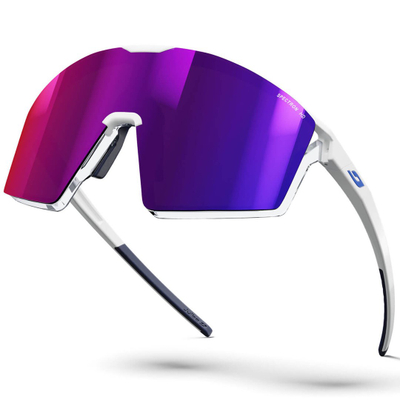 Syze sportive Julbo Edge Groupama FDJ, lente Spectron HD kategori 3, e bardhë blu