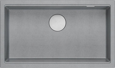 Lavaman kuzhine Alveus GraniteQ LOGAN 110, 76x44 cm, 1 legen, montim nën banak, silver stone