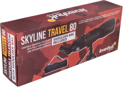 Teleskop astronomik Levenhuk Travel 80, i zi