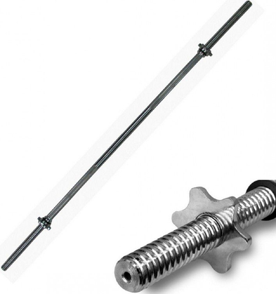 Shufër e drejtë EB Fit Straight Bar 180 cm FI25, çelik i kromuar, me kapëse