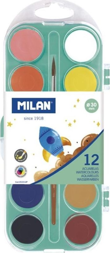 Ngjyra të ujit Milan, 12 ngjyra