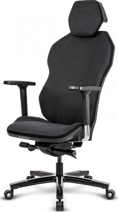 Karrige gaming Quersus ICOS 1.1, me mbështetëse ergonomike, krahë 4D, e zezë
