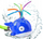 Sprinkler lodër Happy Whale ZA4281, për oborr, ngjyrë blu