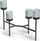 Stendë lulesh Bloomie Stand, 125cm, plastike, gri
