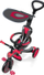 Tricikletë‑karrocë Globber Explorer Trike 4‑në‑1 632-102-2, me tendë UPF 50+, e kuqe me të zezë
