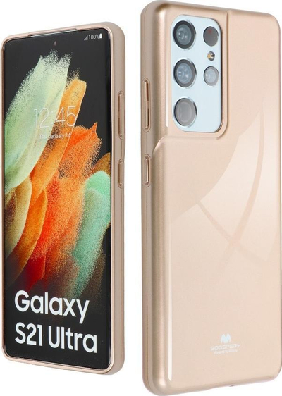 Kllafë telefoni Mercury Jelly për Samsung Galaxy S22 Plus, TPU fleksibil, gold