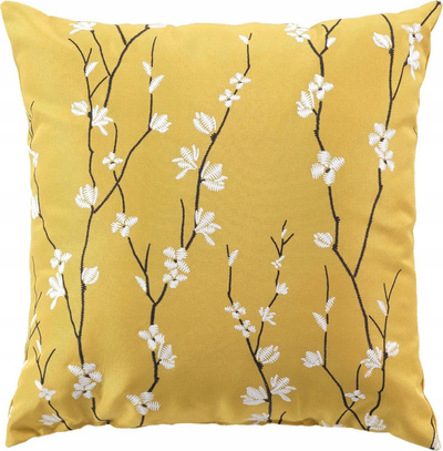 Jastëk dekorativ Douceur d'intérieur Sakura, 45x45 cm, poliester, i verdhë