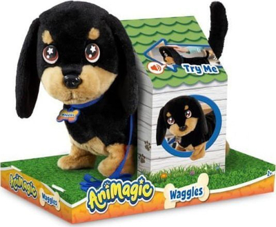Lodër interaktive Goliath AniMagic Waggles Puppy, qenush që ec dhe leh, pelush i butë