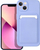 Mbulesë telefoni 4kom.pl Card Case për iPhone 14 Pro, me vend për kartë, vjollcë