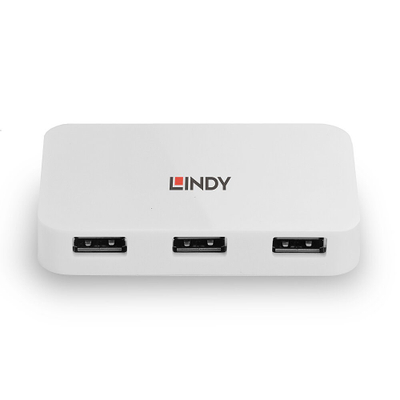 USB hub LINDY 43143, 4 porta, USB 2.0, i bardhë