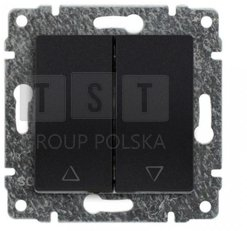 Çelës roletesh VENA 510928, 16AX 250V, pa kornizë, i zi mat