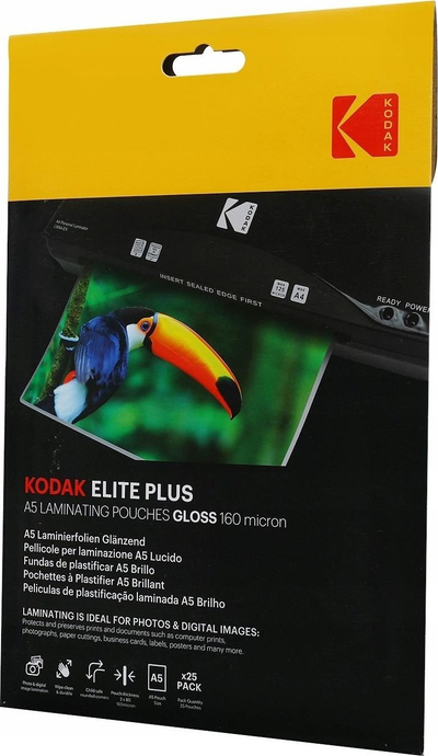 Fletë laminimi Kodak, A5 21x15 cm, 160 mikron, 25 copë