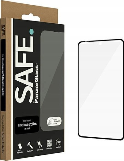 Xham mbrojtës SAFE by PanzerGlass Ultra-Wide Fit për Motorola Moto G84, transparent fare, me kornizë të zezë