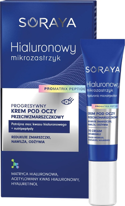 Krem konture sysh Soraya Hyaluronic Microinjection, anti rrudha, 15 ml