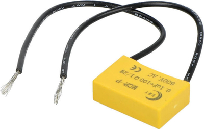 Snabber elektrik Shelly RC, 0.1uF 100Ω 0.5W, 600V AC, i verdhë