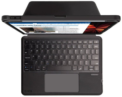 Tastierë pa tela SBS Wireless Keyboard, me kapak për iPad Air 10.9"/11" dhe Pro 11", touchpad, e zezë