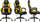 Karrige gaming Subsonic Batman Junior, ergonomike, lëkurë sintetike, e zezë e verdhë
