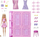 Set loje Barbie Dream Closet, garderobë me gjona, rozë