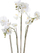 Lule artificiale Emerald Phalaenopsis, 90 cm, me myshk, e bardhë