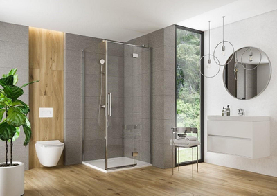 Kabinë dushi Cersanit CREA C89, 90x80x200 cm, xham transparent, hapje majtas