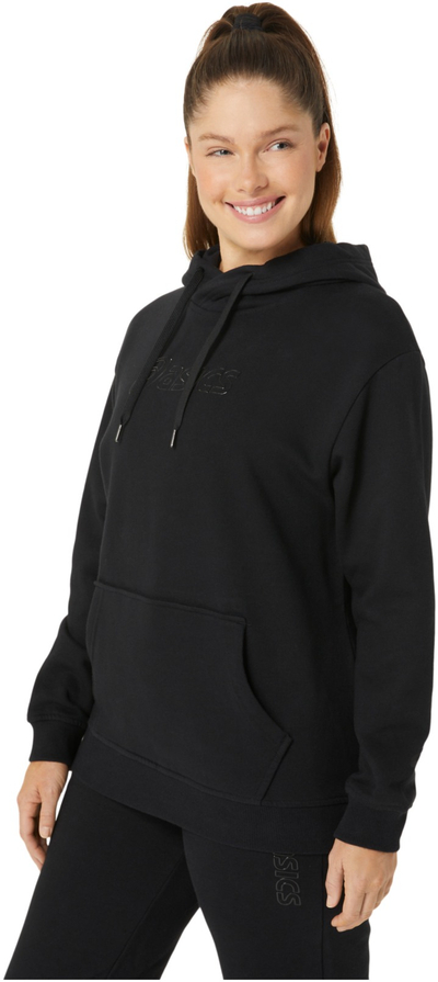 Bluzë me kapuç Asics Logo OTH Hoodie W 2032C845002, pambuk poliestër, e zezë
