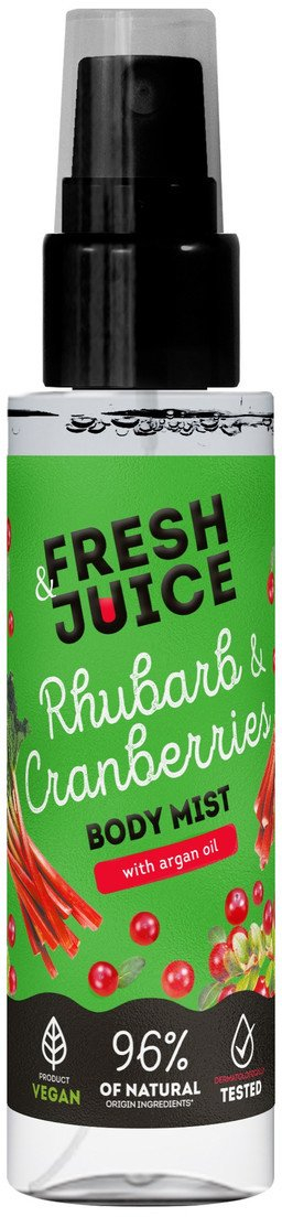 Сет за нега на тело Fresh Juice Rhubarb &amp; Cranberries, со арганово масло, мирис на шумски овошја