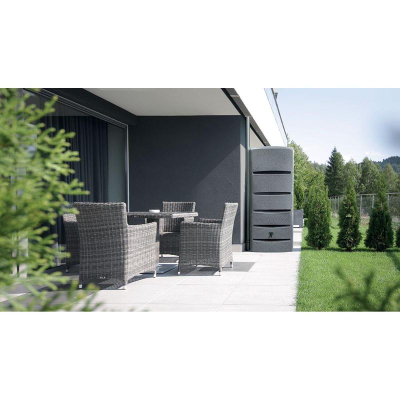 Rezervuar uji shiu Prosperplast Rainwater Tower, 260L, me rubinet, gri granit