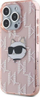 Mbrojtëse telefoni Karl Lagerfeld IML Choupette Head &amp; Monogram për iPhone 15 Pro, e tejdukshme, rozë