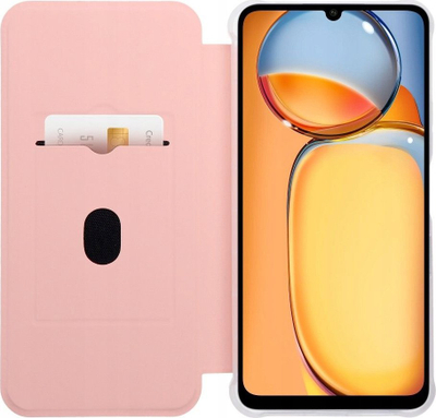 Kuti telefoni OEM PIANO Book Wallet për Samsung A15 4G 5G, me portofol karte, peach fuzz