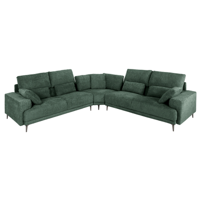 Divan këndor Symmet HM3269.05, 314x314cm, tekstil, jeshil