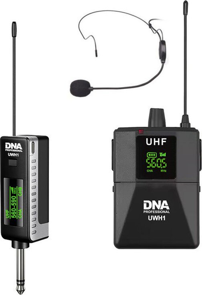 Sistem mikrofoni pa tel UWH 1, headset me bodypack, UHF 560-590 MHz, i zi