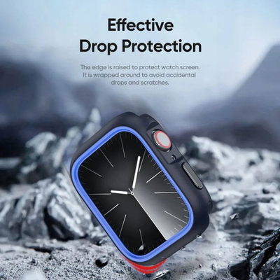 Mbulesë dore Apple Watch Series 10 46mm Dux Ducis Bamo, polikarbonat dhe silikon, e zezë blu